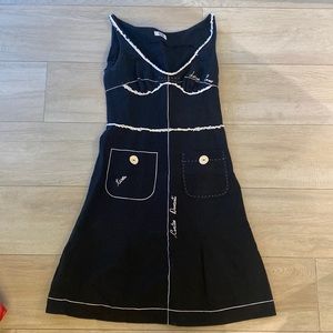 Moschino cheap and chic black linen dress